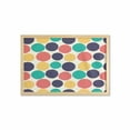 thumbnail image 1 of Abstract Wall Art with Frame, Pattern of Watercolor Polka Dots Blots in Soft Colors Modern Grunge Illustration, Printed Fabric Poster for Bathroom Living Room, 35" x 23", Multicolor, by Ambesonne, 1 of 2