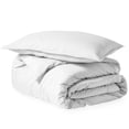 thumbnail image 4 of Bare Home Luxury 2 Piece Duvet Cover and Sham Set - Premium 1800 Ultra-Soft Brushed Microfiber - Hypoallergenic, Easy Care, Wrinkle Resistant (Twin/Twin XL, Winter White), 4 of 6