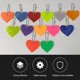 thumbnail image 4 of 12pcs Mix Colored Safety Reflectors Heart Safety Reflectors Kids Reflectors for Schoolbag Backpack Cycling Running, 4 of 5