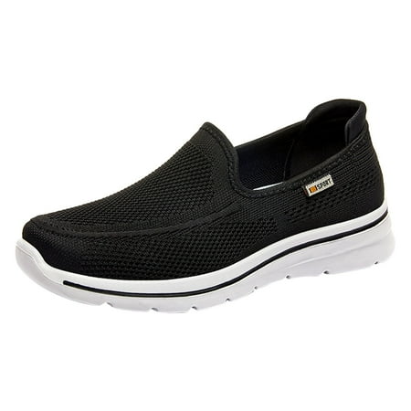 

TAIAOJING Mens Slip on Running Shoes Summer And Autumn Sneakers Fly Woven Mesh Breathable And Comfortable Slip On