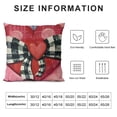 thumbnail image 5 of SHANXI Valentines Day Car Hearts Bow Decor Holiday Farmhouse Pillow Case Gifts Decoration for Home Sofa Couch 20x20in, 5 of 5