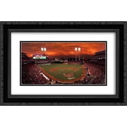Great American Ballpark 2x Matted 24x16 Black Ornate Framed Art Print from the Stadium Series