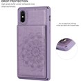 thumbnail image 5 of for iPhone Xs/X Wallet Case with RFID Blocking Card Holder for Girls Women,PU Leather Magnetic Buttons Portrait Stand Flip Wrist Strap Case for iPhone Xs 5.8 Inch,Mandala Purple, 5 of 15