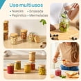 thumbnail image 2 of Vtopmart Yogur y copa de avena, recipientes de avena durante la noche, compartimento reutilizable para desayuno con yogur, cereales o avena sobre la (Pack de 6-473 ml), 2 of 6