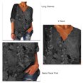 thumbnail image 4 of Camisa de oficina con cuello en V,Blusa de mujer con cuello en V y manga larga Blusa de otoño Cómoda blusa de otoño Diseño de clase mundial, 4 of 5