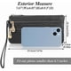 thumbnail image 4 of Wristlet Clutch Purse, Lambskin Soft Leather Long Multi-pocket Wrist Bag With Strap Portable Wallet for Women Coin Pocket Credit Card ID Key Headset, 4 of 4