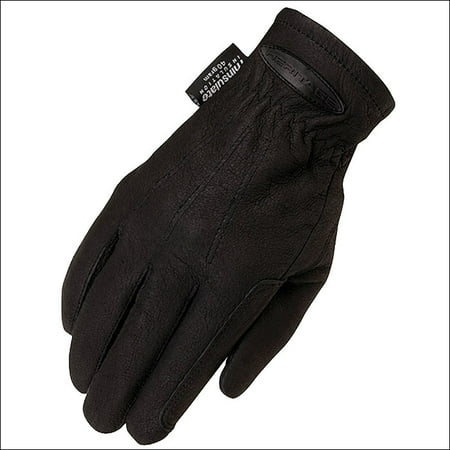 4 SIZE BLACK HERITAGE COLD WEATHER RIDING LEATHER GLOVES HORSE