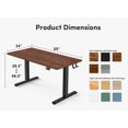 thumbnail image 2 of FEZIBO Electric Standing Desk, Height Adjustable Stand up Desk, 55 x 24 Inches Sit Stand Home Office Desk, Computer Desk, Black Walnut, 2 of 18