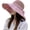 Pink, variant on Wide Brim Sun UV Protection Acrylic Fibres Woven Sunhat Ribbon Bow Chin Strap Sun Hat