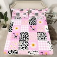 thumbnail image 2 of jejeloiu Kawaii Cattle Full Size Sheets,Cute Dasiy Flowers Bed Sheets,Rustic Western Farmhouse Sheet Sets For Girls Teens,Super Cozy Room Decor,4-Piece, 2 of 7