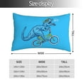thumbnail image 4 of Kll Fun Riding Dinosaur Pillow Covers Envelope Closure,Super Soft And Cozy Fuzzy Fleece Pillow Case Cover 20"X30", 4 of 9