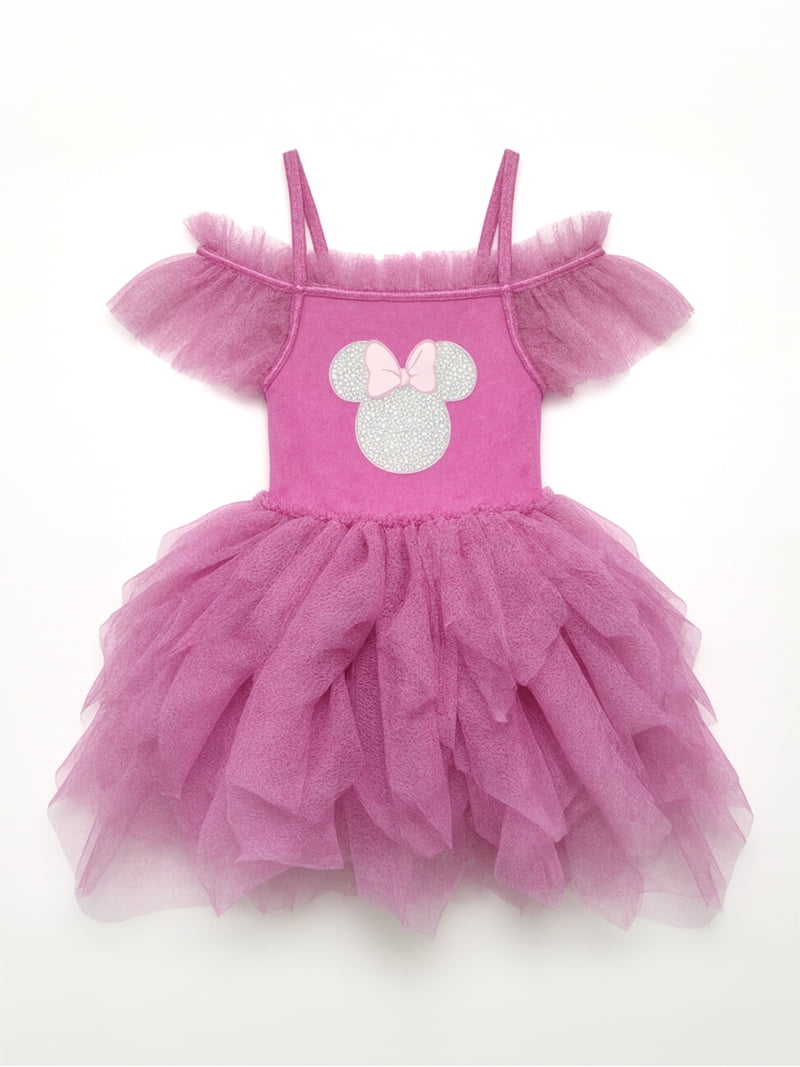 minnie mouse glitter dress Disney Minnie Mouse Toddler Girls Dress White 3T