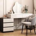 thumbnail image 4 of Luxury Make Up Vanity Tables Bedroom Modern Organizer Drawer Storage Cabinet Jewelry Tavolo Trucco Bedroom Furniture LJ50DT My Lux Decor Round, 4 of 17