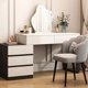 thumbnail image 4 of Luxury Make Up Vanity Tables Bedroom Modern Organizer Drawer Storage Cabinet Jewelry Tavolo Trucco Bedroom Furniture LJ50DT My Lux Decor Round, 4 of 17