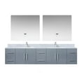 thumbnail image 3 of Geneva 84 in. W Dark Grey Vanity, Carrara Marble Top, Faucet Set, and 36 in. LED Mirrors, 3 of 11