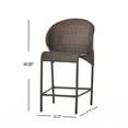 thumbnail image 4 of Ravello Outdoor Wicker Counterstool, Set of 4, Multi Brown, 4 of 5