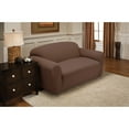 thumbnail image 7 of Stretch Sensations 1-Piece Stretch Newport Loveseat Slipcover, Cocoa, 7 of 7