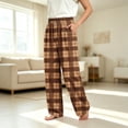 thumbnail image 5 of Edvintorg Girls Lounge Pants Fashion Plaid Elastic Waist Loose Casual Pants Trousers with Pockets Loungewear 4-16Y Teen Girl Clothes, 5 of 8