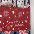thumbnail image 5 of Patriotic 4th of July Kitchen Curtains Valances for Windows Red White Blue Stars Freedom Rod Pocket Window Treatment for Kitchen /Living Room/Bedroom/ Bathroom, 54" X 18", Memorial Day Summer, 5 of 6