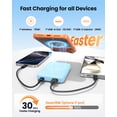 thumbnail image 4 of morfec Magsafe Portable Charger, 12000mAh Magnetic Wireless Power Bank with 20W PD Fast Charging, Slim Wireless Battery Pack Compatible with iPhone 17/16/15/14/13 Series, Sky Blue, 4 of 7