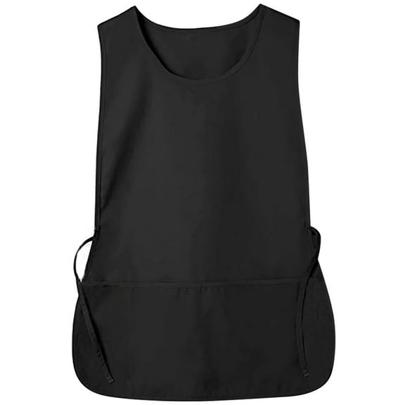 NIAIZEK Black Multipurpose Apron with Adjustable Neck Strap for Hair Styling, Cooking, Cleaning, Kitchen, and Craft Activities