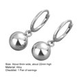 thumbnail image 7 of Jiaroswwei 1 Pair Women Hoop Earrings Solid Color Short Lightweight Ball Pendant Dangle Earrings Birthday Gift, 7 of 7