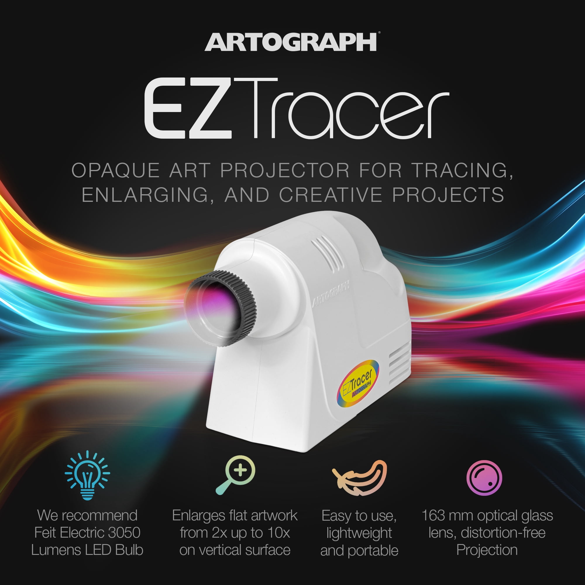 Artograph EZ Tracer Opaque Art Projector, Picture Enlarger + 25 Watt LED Bulb
