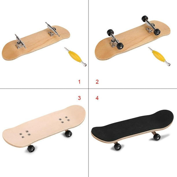 HAMMOND TOYS Finger Skate Board avec plateau en bois véritable et roues à  roulement à billes 