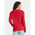 thumbnail image 3 of Time and Tru Women’s and Women’s Plus Mixed Stitch Sweater, Midweight, Sizes XS-4X, 3 of 5