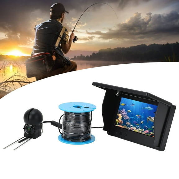 Cámara de Pesca Submarina, Cámara de Pesca de Hielo 5000 Mah Batería Imagenes Transparentes Con 30 M de Cable Para El Lago para kayak