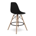thumbnail image 3 of Aron Living Pyramid 28" Plastic and Wood Counter Stools in Black (Set of 4), 3 of 7
