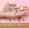 thumbnail image 3 of U8MO 48pcs Rainbow Heart Ice Cream Alloy Enamel Pendants Metal Dangle Charms 14~27mm, 3 of 8