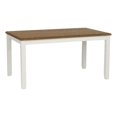 thumbnail image 1 of Linon Jane 2 Tone Dining Table in Vanilla White and Honey Brown Wood, 1 of 9