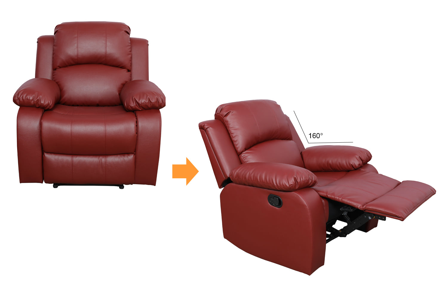 Red Leather Sectional Sofa With Recliners | Cabinets Matttroy
