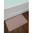 thumbnail image 2 of Floral Bath Mat, Abstract Flower Petals Arranged in Symmetrical Order Classic Art Inspirations, Plush Bathroom Decor Mat with Non Slip Backing, 29.5" X 17.5", Brown and White, by Ambesonne, 2 of 2