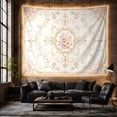 thumbnail image 6 of Baroque Floral Medallion on Pale Sky Blue, Romantic Vintage for Art Lovers, Ornate Botanical Wall Decor, Housewarming Gift, Tapestry Wall Hanging for Bedroom and Living Room, 6 of 7