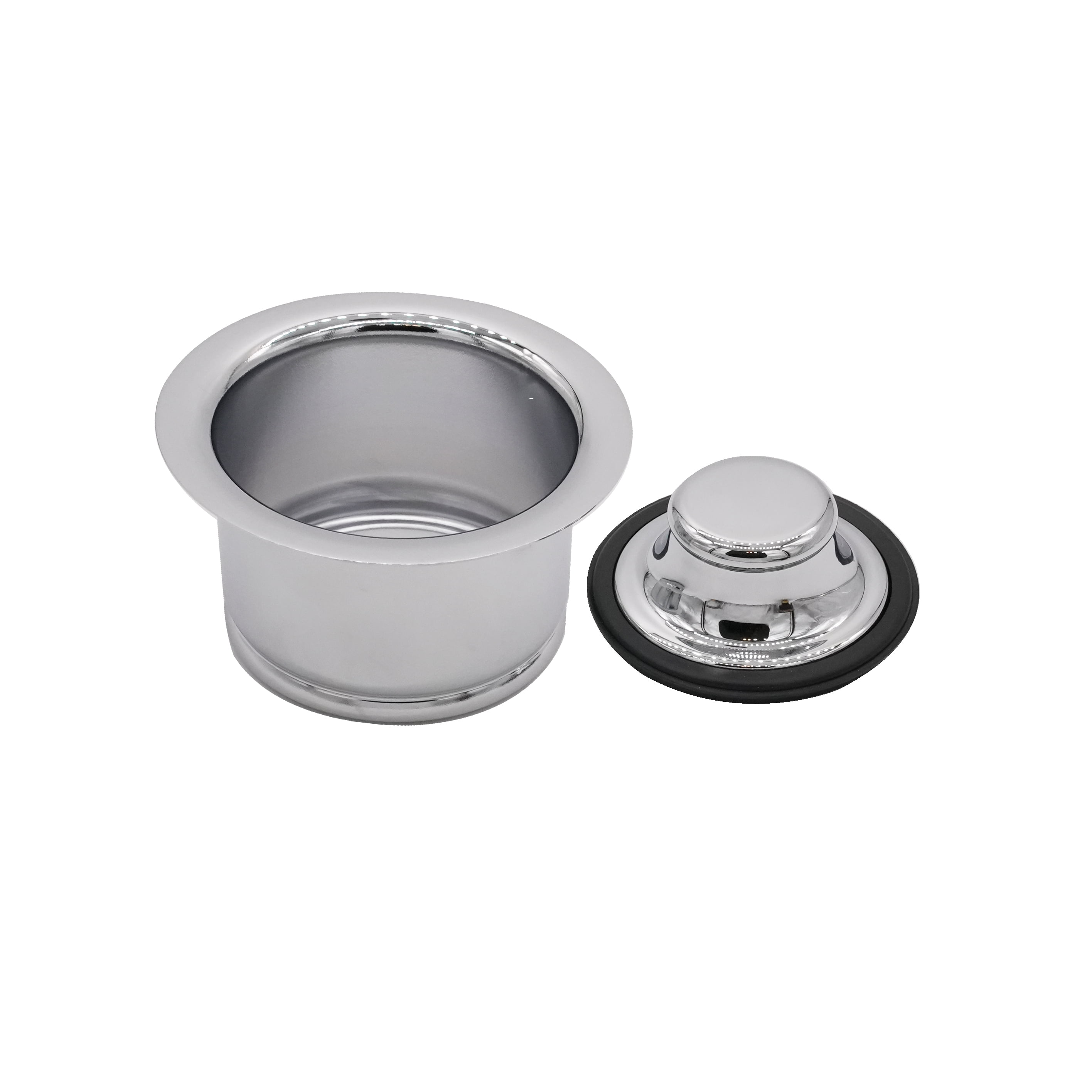 Westbrass COMBO PACK 3-1/2" Post Style Sink Strainer and Extra-Deep Waste Disposal Trim, Polished Chrome