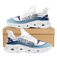 thumbnail image 1 of Zapatillas deportivas transpirables de verano con estampado de líneas azules y doble caña de serpiente, cómodas y a la moda, sencillas y suaves., 1 of 6