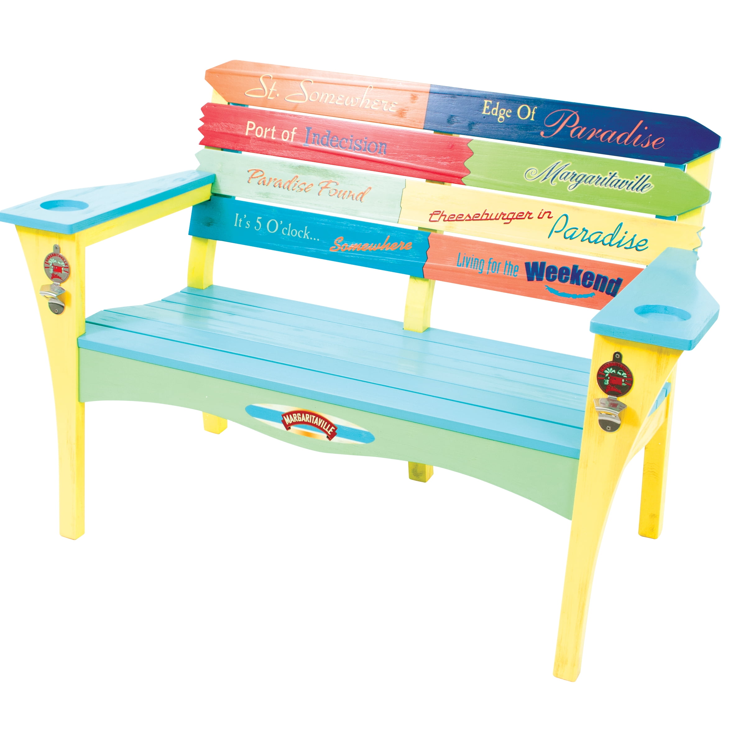 Margaritaville Garden Bench, Southern Most Point, Outdoor Bench