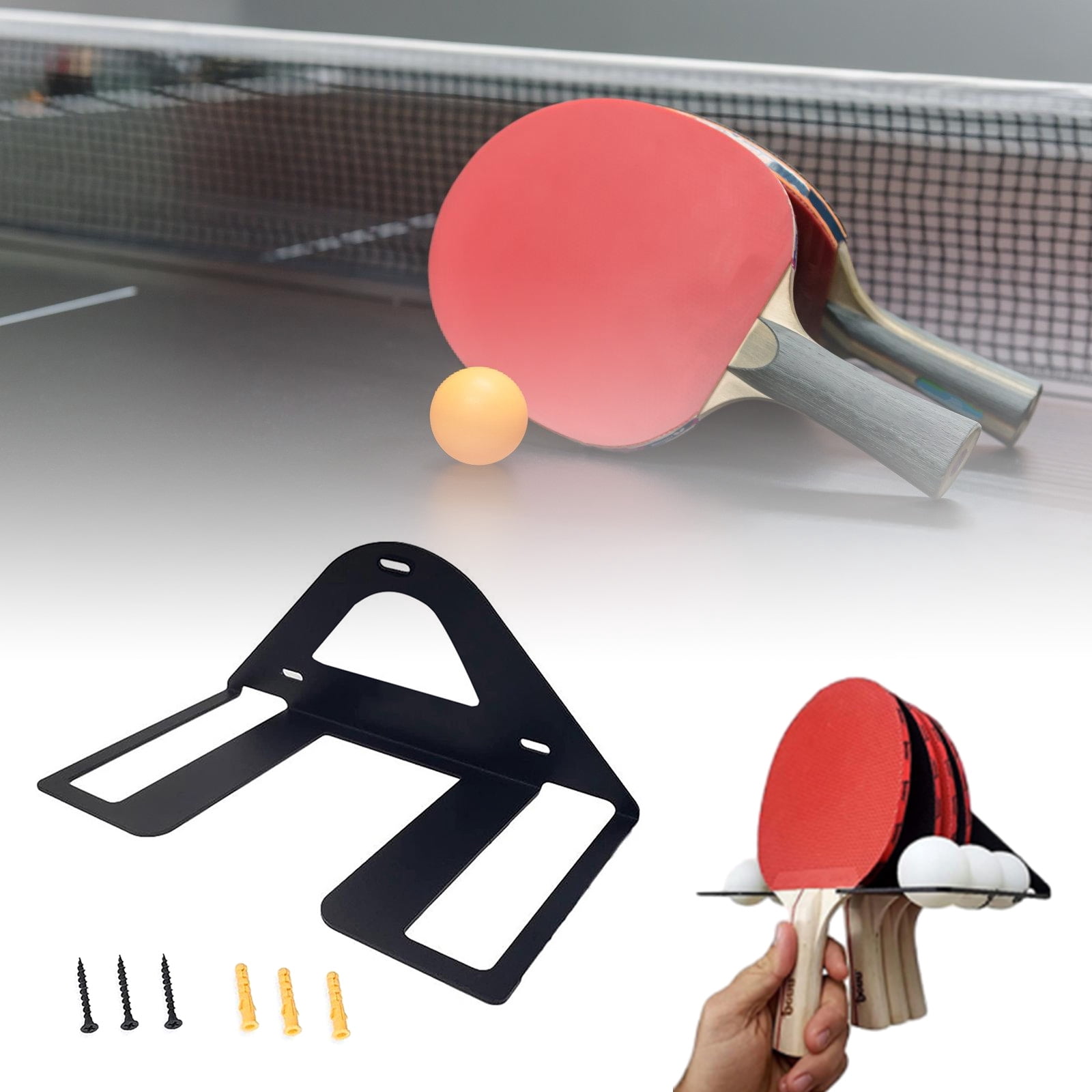 Table Tennis Display Rack Pingpong Racket Wall Mount Organizers Pingpong Paddle Holder, Pingpong Paddle Display Rack,