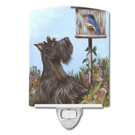 

Caroline s Treasures PPP3173CNL Scottie Curious Ceramic Night Light 6x4x3 multicolor