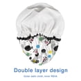 thumbnail image 4 of Shower Caps,White Cow Lollipop Pattern Waterproof Shower Cap for Women 4 Pieces,Double Reusable Hair Cover for Shower PEVA Elastic Stretch Hem, 4 of 7