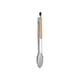 thumbnail image 1 of Pinzas de acero inoxidable para alimentos | Mango ergonómico de madera de 44 cm | Agarre antideslizante de alta resistencia | Bordes festoneados para servir pan y bistec | Utensilio de cocina con, 1 of 6