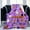 Purple, variant on Halloween Throw Blanket 60" x 50" - Soft Flannel Ghost Blanket, Cozy Plush for Couch, Sofa & Bed, Fall Winter Decor, for Kids & Adults (Purple)