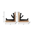 thumbnail image 4 of Artistic Man Reading Bookends - Decorative Book Accessories - Modern Home Library Shelf Accents - Sculptural Bookend and Book Ends - Bookshelf or Office & Desk Decor - Set of 2, 6", Brown & Black, 4 of 11