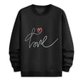 thumbnail image 4 of WREESH Graphic Sweatshirt Valentine's Day Love Letter Printed Crewneck Sweatshirts Casual Pullover for Men Black, 4 of 6