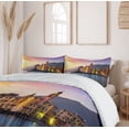 thumbnail image 6 of Ambesonne Nature Duvet Cover Set, Old Mediterranean Town, 2-Calking, Peach Yellow, 6 of 7