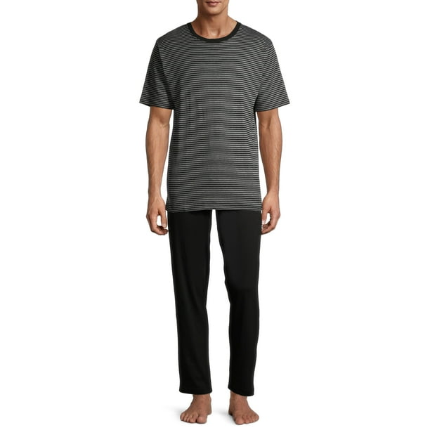 hanes men's short sleeve pajama set