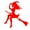 Red, variant on Opvise Funny Broom Witch Reflective Car Vehicle Body Window Bumper Decals Sticker Decor