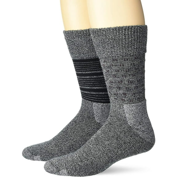 Dr. Scholl's Men's American Lifestyle Collection Blister Guard Multi Stripe Crew Socks 2 Pair DSM22162C2U20010